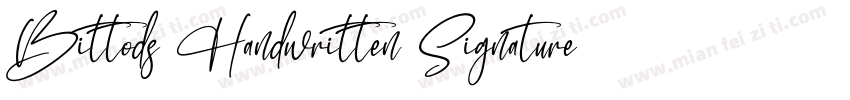 Bittods Handwritten Signature Font字体转换